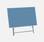 Table jardin bistrot pliable - Emilia rectangle bleu grisé- Table rectangle 110x70cm en acier thermolaqué | sweeek