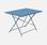 Emilia - Bistro tuintafel opvouwbaar - Rechthoekige tafel 110x70cm van staal met thermolak - Blauwgrijs | sweeek