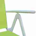 Naevia set 1 tafel en 8 stoelen in aluminium en textileen Photo5