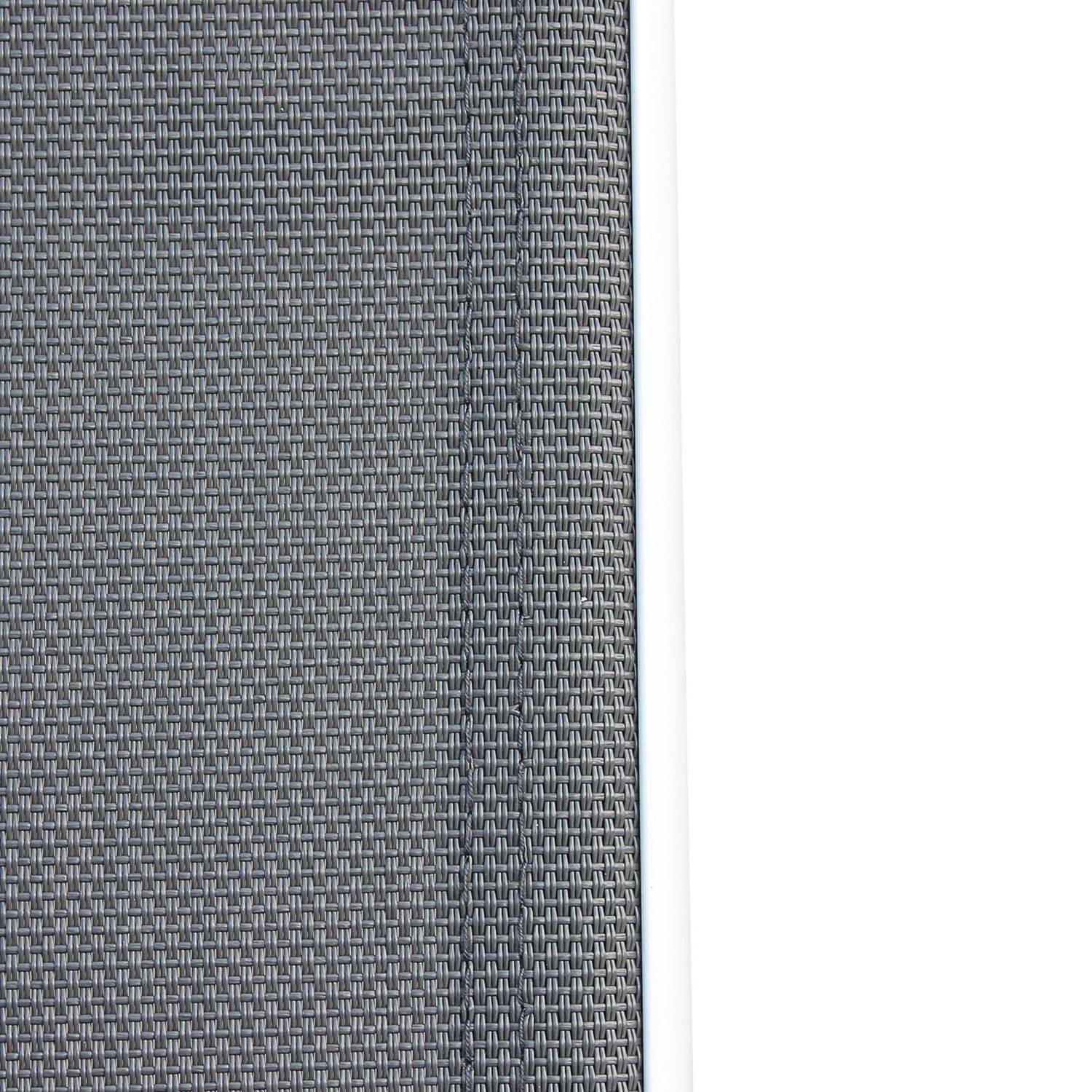 Gartengarnitur aus Aluminium und Textilene - Naevia - Grau, Weiß - 8 Sitze - 1 großer rechteckiger Tisch, 8 Klappstühle Photo5