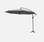 Hardelot, parasol déporté rond 300cm de diamètre - gris | sweeek