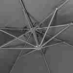 Ombrellone decentrato Ø300cm - Hardelot - Colore grigio, struttura antracite, maniglia a manovella senza ritorno. Photo4