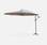 Hardelot ombrellone rotondo sfalsato ⌀ 350 cm decentrato Taupe 8 stecche | sweeek