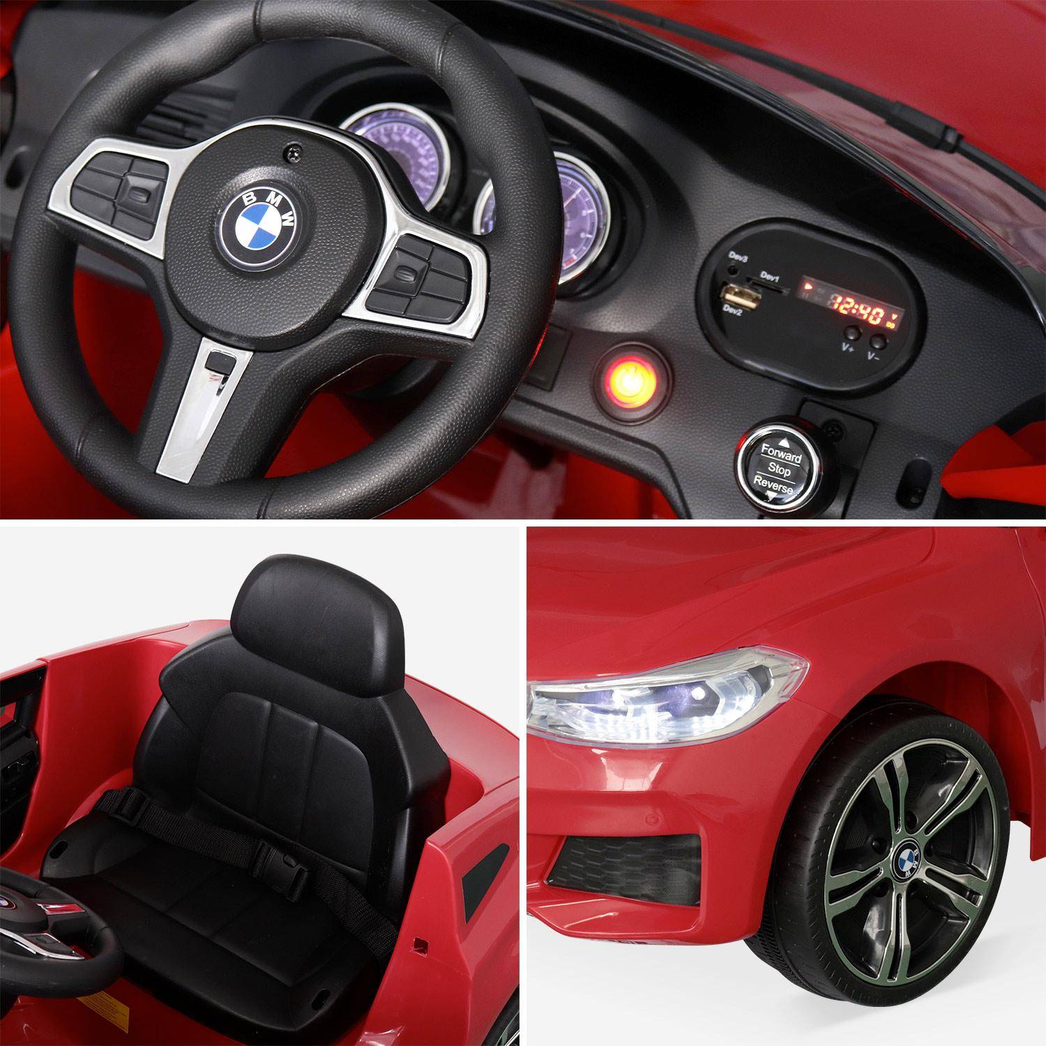 BMW Serie 6 GT Gran Turismo rossa, macchina elettrica per bambini 12V 4 Ah, 1 posto, con autoradio e telecomando Photo5