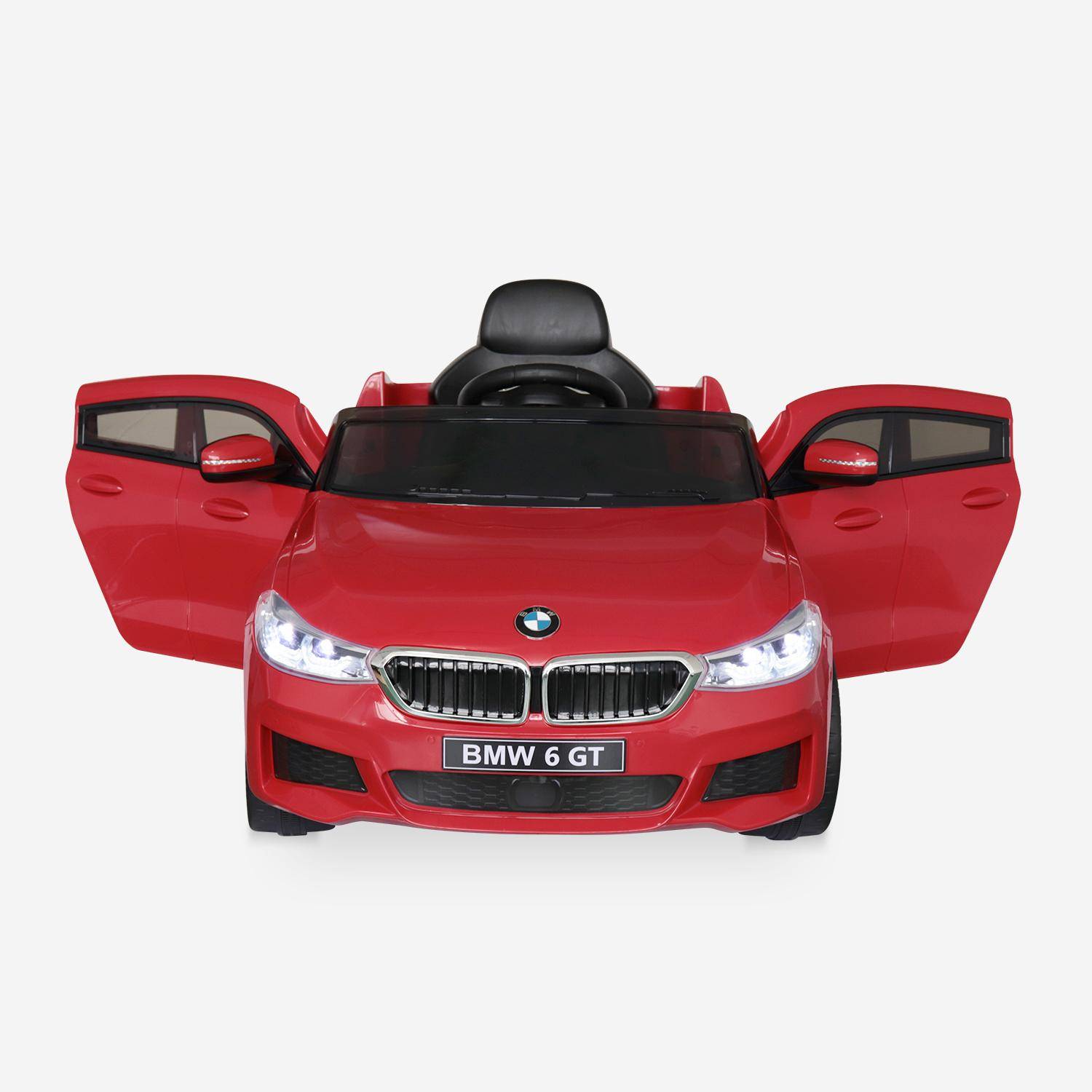 BMW Serie 6GT Gran Turismo rossa, macchina elettrica per bambini 12V 4 Ah, 1 posto, con autoradio e telecomando Photo4