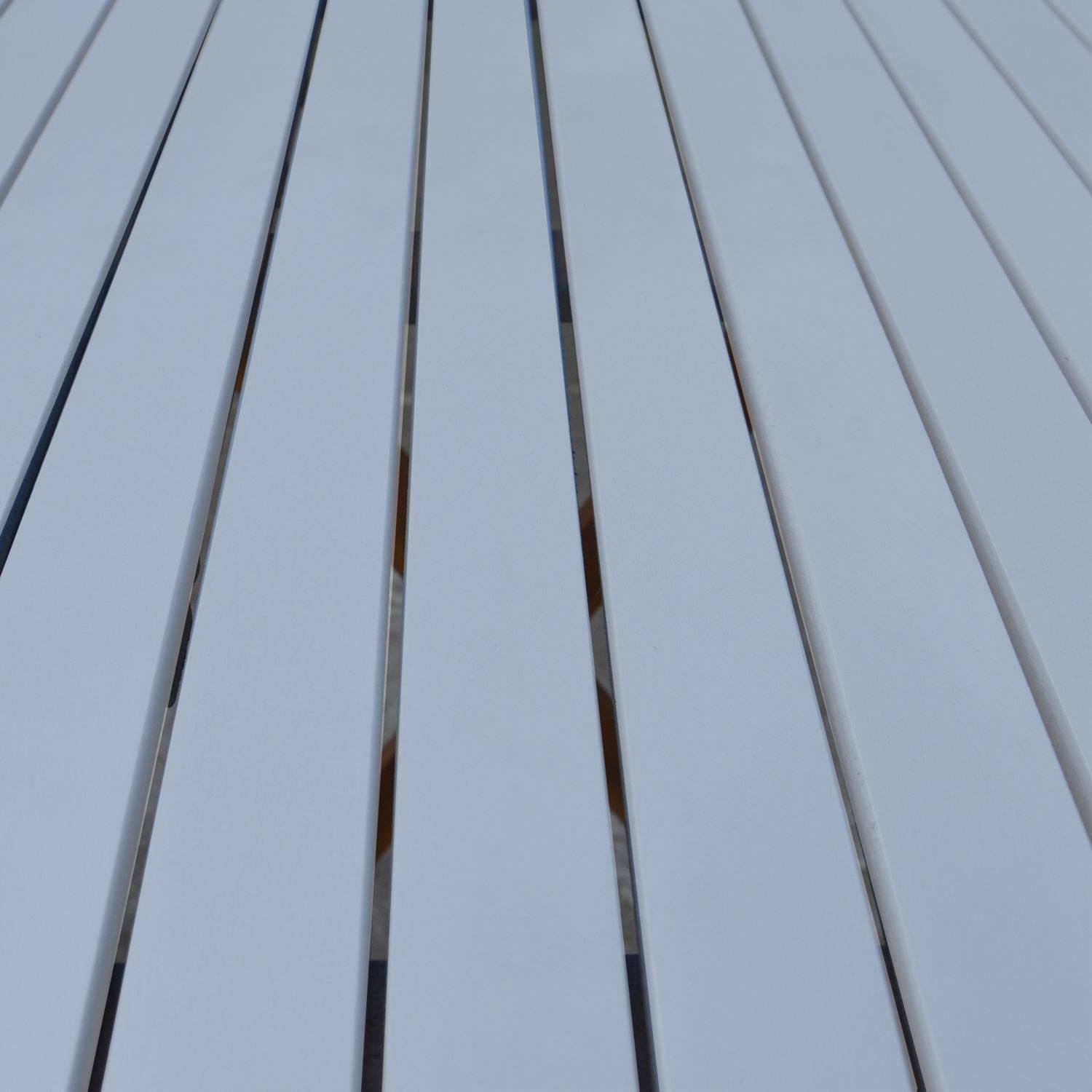 Conjunto de jardim de madeira Bistro 60x60cm - Barcelona - cinza claro, mesa dobrável bicolor quadrada com 2 cadeiras dobráveis, acácia,sweeek,Photo4