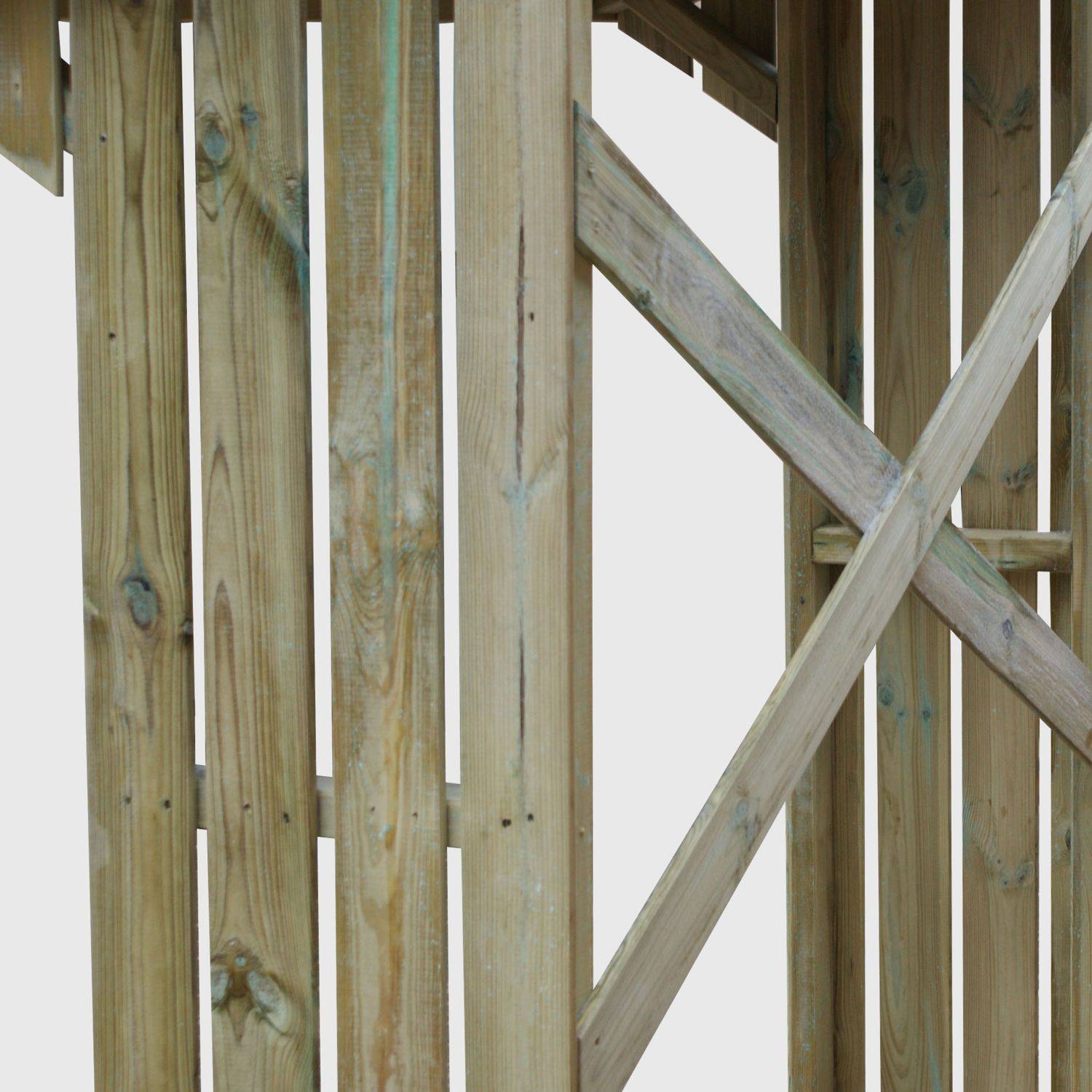 Bûcher en bois FSC de 50 x 180 x 180 cm en pin autoclave Photo4