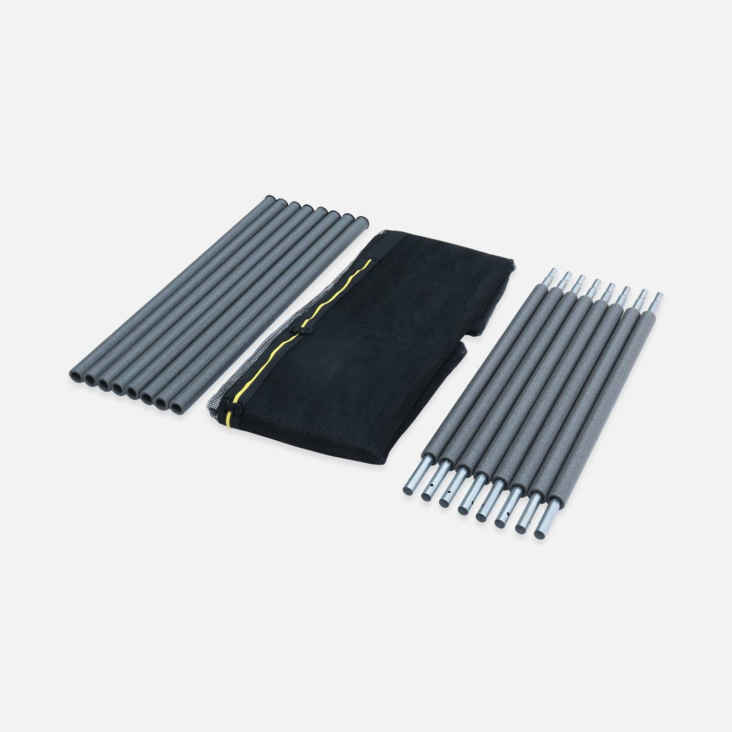 Ledph Tappeto Elastico Telo Ricambio Trampolino, Telo di Ricambio Trampolino, ø 305cm, 54/56/60/64 Occhielli, Tappeto da Salto per Trampolino da Giardino, Nero,10ft/60 Buckles