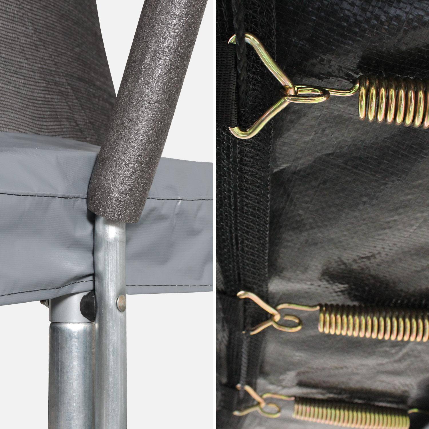 Trampoline rond Ø 430cm grijs met veiligheidsnet aan binnenzijde -Vénus Inner – Nieuw model -|Kwaliteit PRO. | EU Normen.,sweeek,Photo2