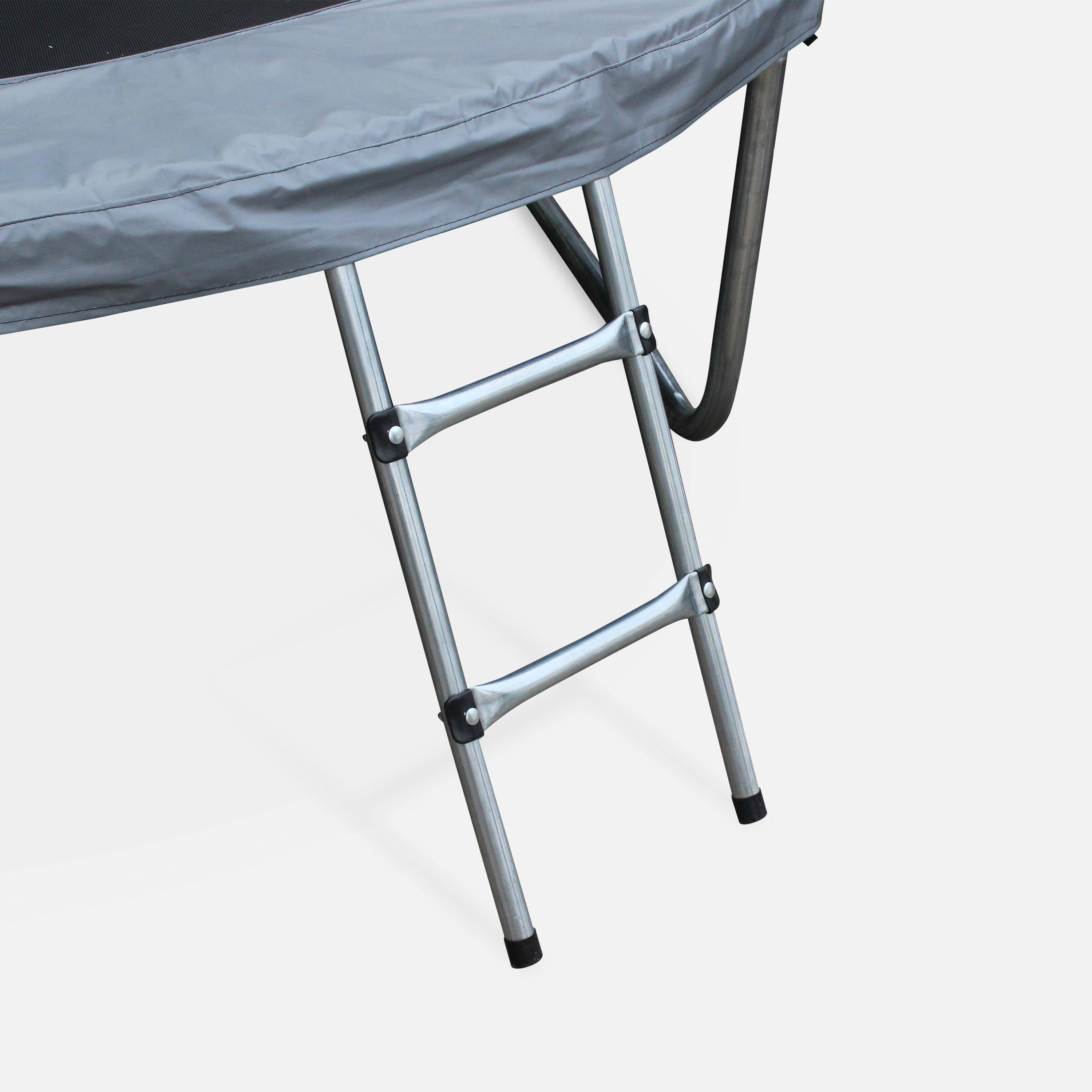 Trampoline Ø 250cm – Pluton Inner  XXL-  veiligheidsnet, ladder, dekzeil, verankeringskit en opbergnet voor schoenen - 2,5m 250 cm,sweeek,Photo4
