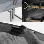Trampoline Ø 370cm – Saturne Inner XXL -  veiligheidsnet, ladder, dekzeil, verankeringskit en opbergnet voor schoenen – 3,7m 370 cm Photo4