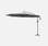 Hardelot, parasol déporté rond 350cm de diamètre - gris | sweeek