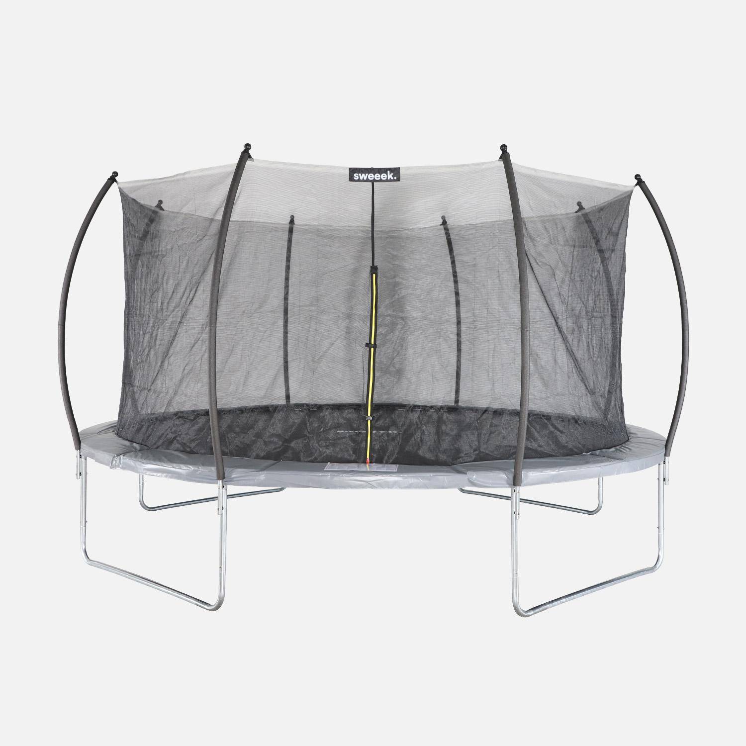 16ft trampoline with inner safety net, Jupiter Inner, Grey, 487x487x90 cm Photo1