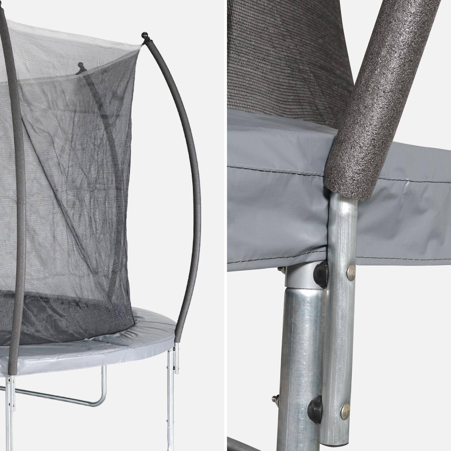 16ft trampoline with inner safety net, Jupiter Inner, Grey, 487x487x90 cm Photo2