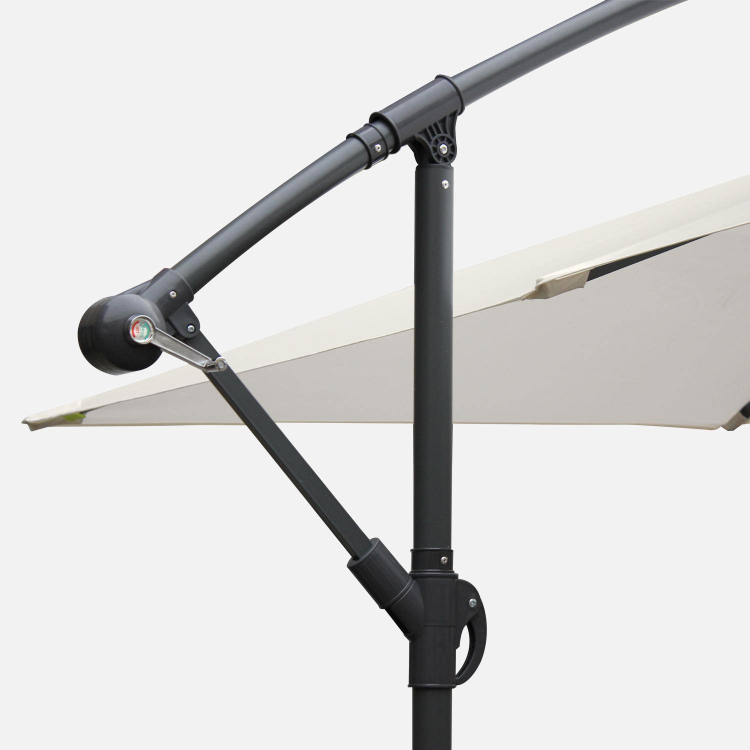 Ombrellone Quadrato 3x2 Metri Arancione – Struttura In Alluminio Con Manovella – Ideale Per Giardino E Piscina