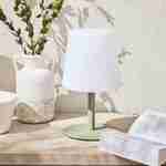LAMPADA S COLOR - Lampe de table LED de 28cm Vert de gris - Lampe de table décorative lumineuse, Ø 16cm Photo1