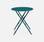 Emilia - Ronde inklapbare bistrotafel Ø60cm van gepoedercoat staal – Donker Turquoise | sweeek