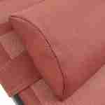 Lettino prendisole in alluminio e textilene - Louisa terra cotta - sedia a sdraio Photo3