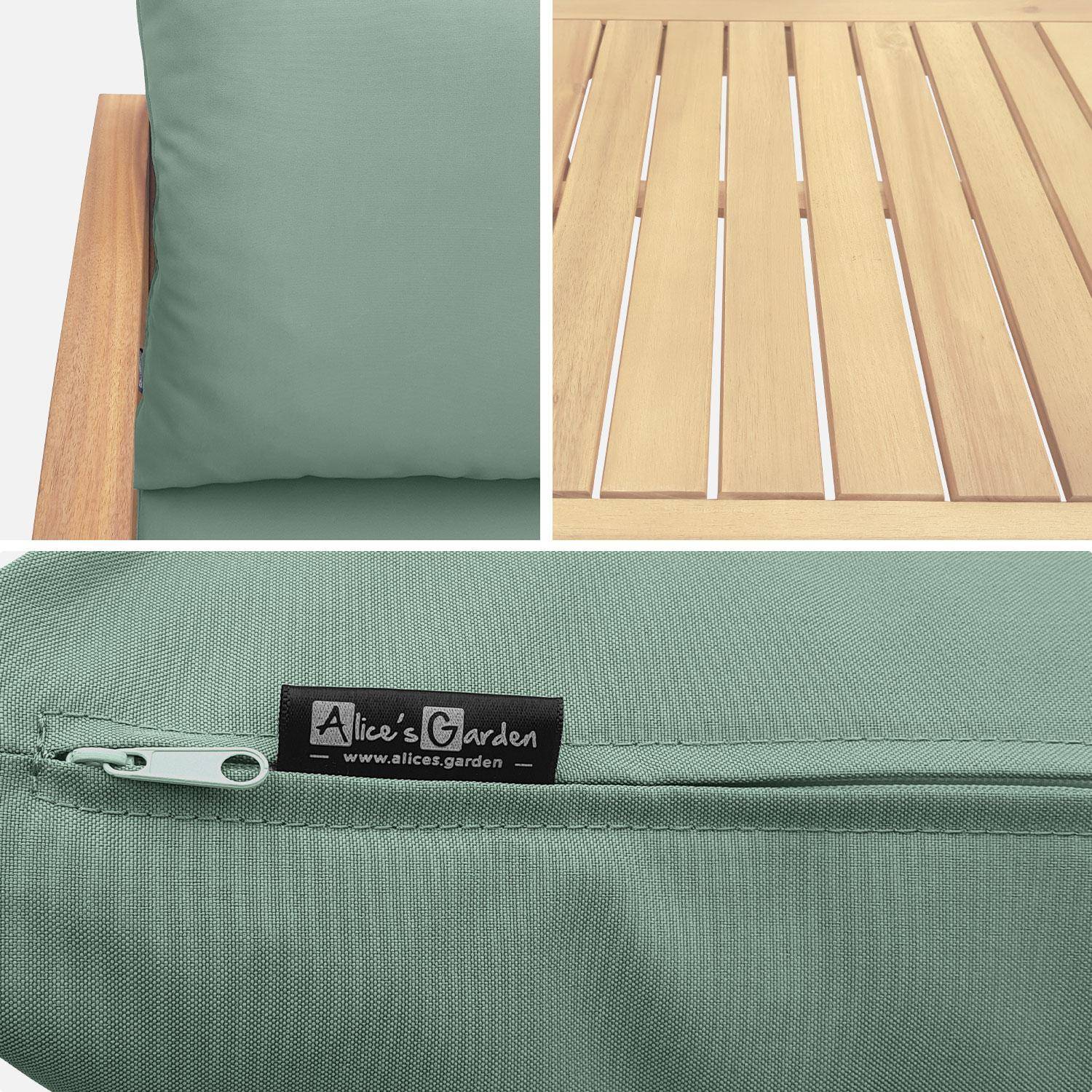 Muebles de jardín de madera de 4 plazas, Ushuaia, Madera, 123x82.7x74.6 cm,sweeek,Photo8