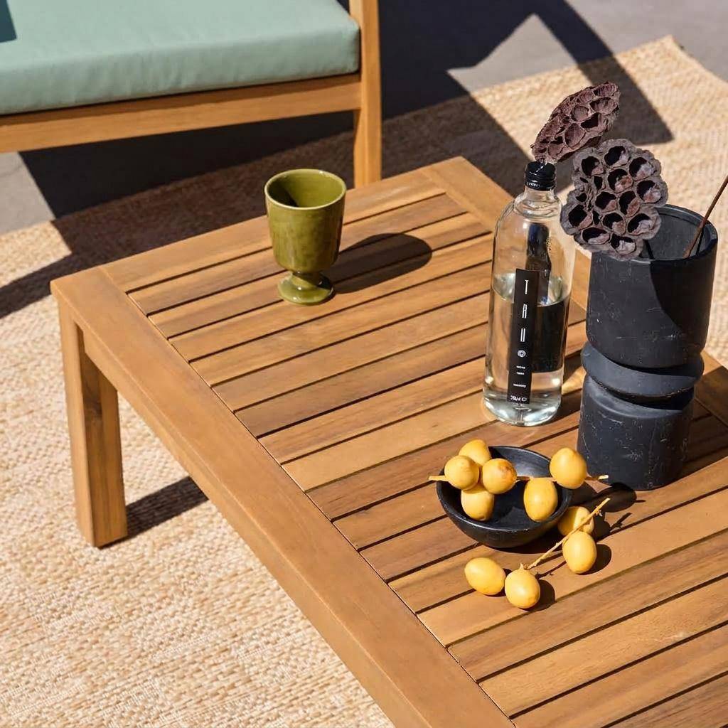 Conjunto de jardim em madeira de acácia, 4 lugares, Ushuaia, Madeira, 123x82.7x74.6 cm Photo3