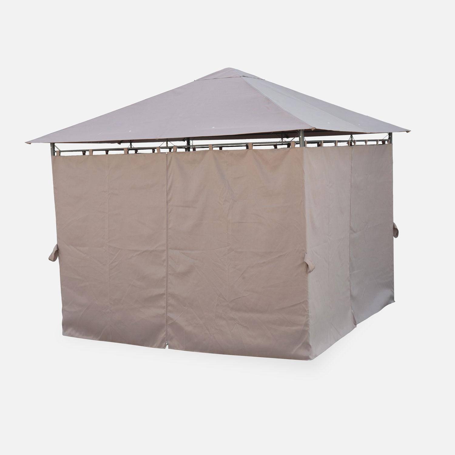 Pergola 3x3m - Elusa - Tela talpa - Pergola con tende, tenda da giardino, gazebo, ricevimenti,sweeek,Photo3