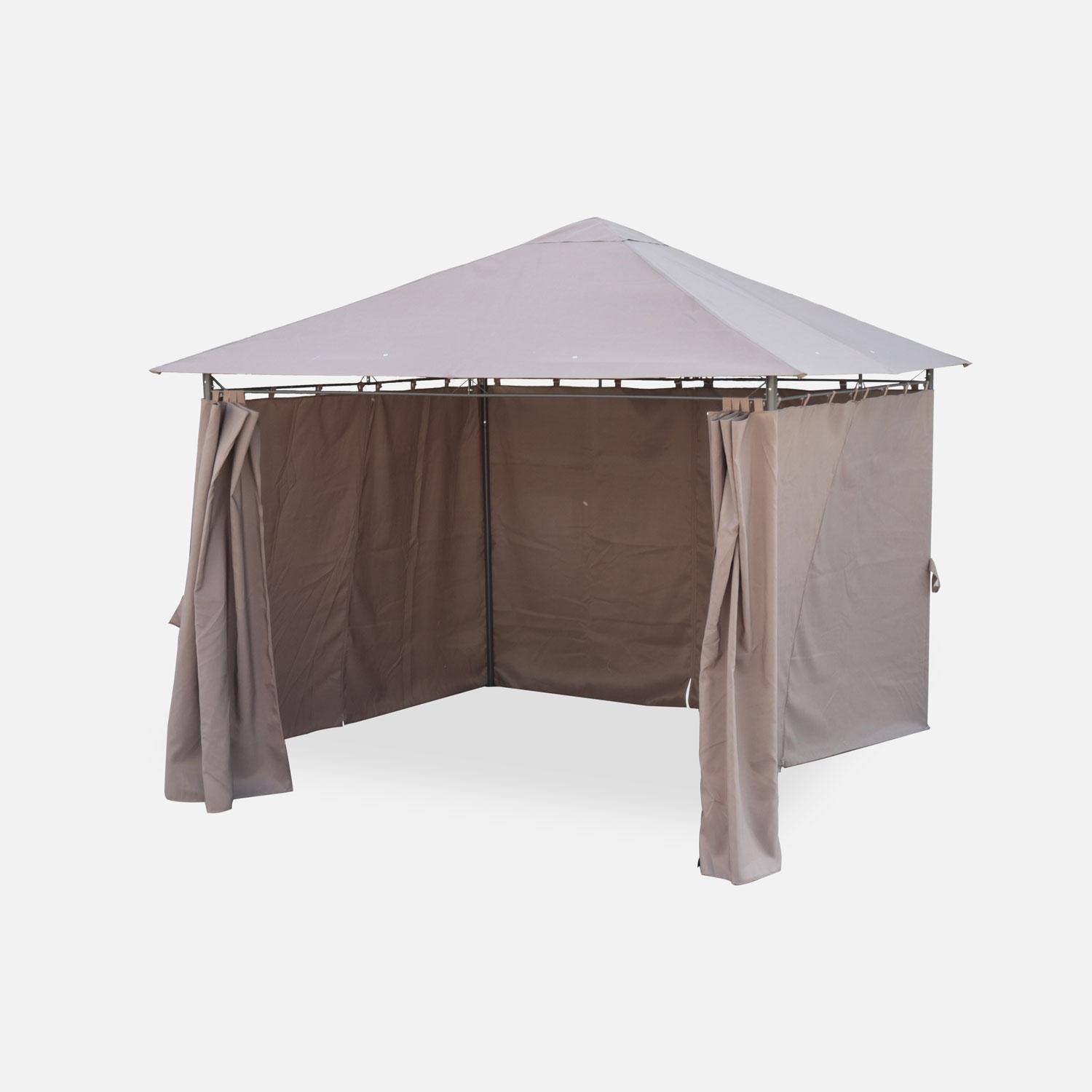 Pergola 3x3m - Elusa - Tela talpa - Pergola con tende, tenda da giardino, gazebo, ricevimenti,sweeek,Photo2