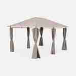 Pergola 3x4m - Divio - Tela talpa/bruna - Pergola con tende, tenda da giardino, gazebo, ricevimenti Photo1