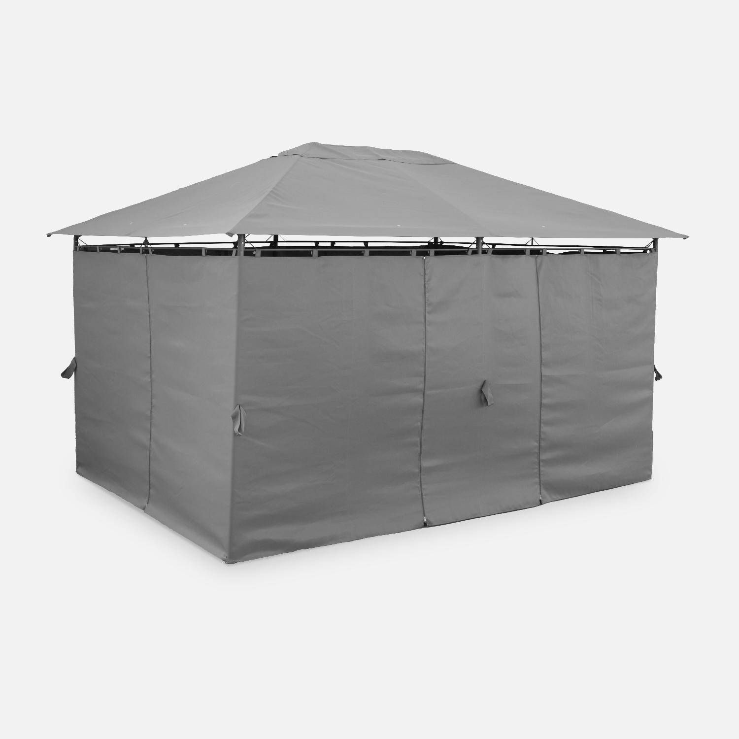 Pergola 3x4m - Divio - Tela grigia - Pergola con tende, tenda da giardino, gazebo, ricevimenti Photo3