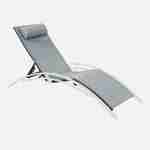 Replacement textilene fabric for Louisa sun loungers - Anthracite frame, Gray textilene Photo1