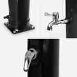Outdoor solar shower 35L tank with tap and mixer - for pool, hot tub, terrace, garden - Gutta - Black Photo2