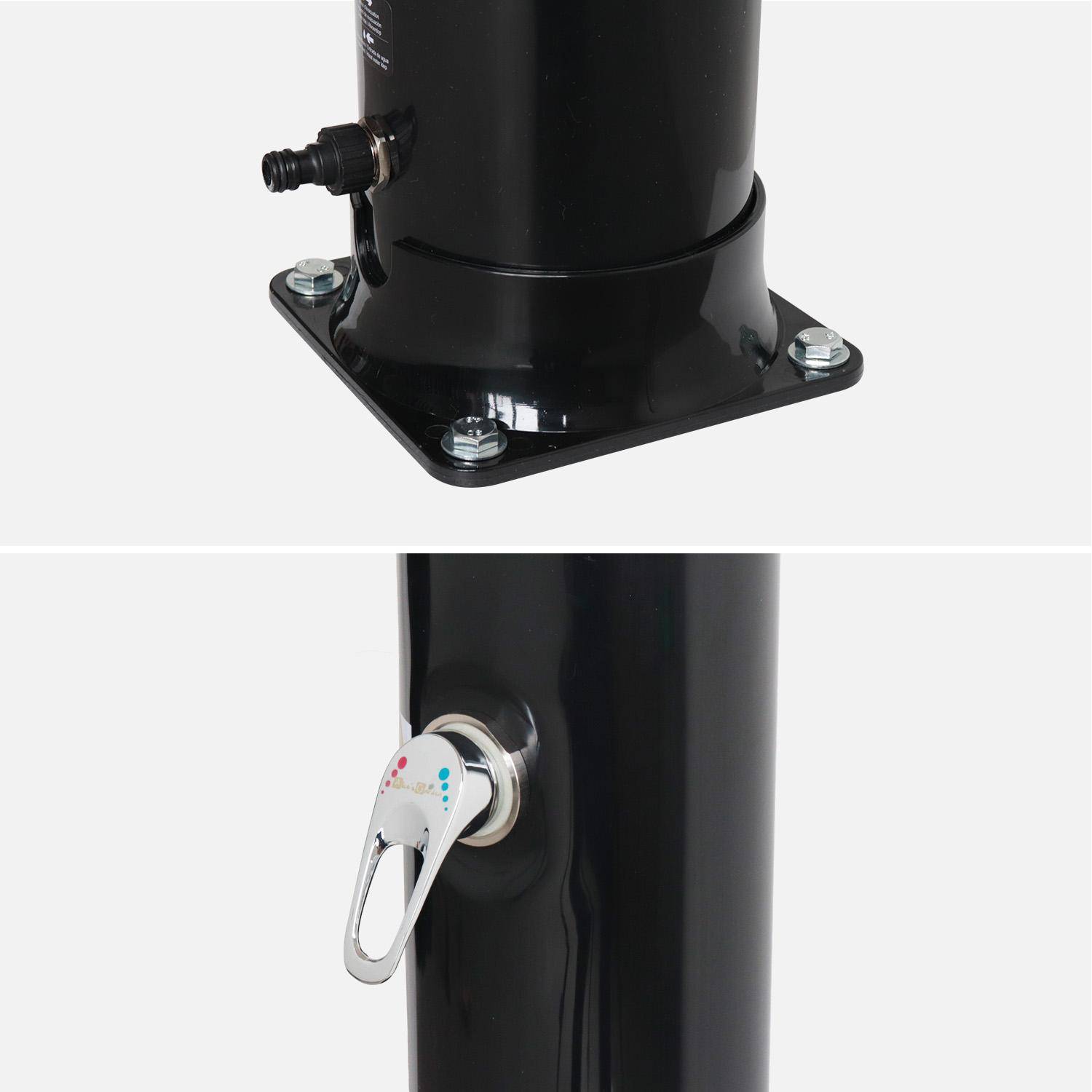 Outdoor solar shower, 20L tank, Fontana, Black, 19.5x19.5x214 cm Photo2