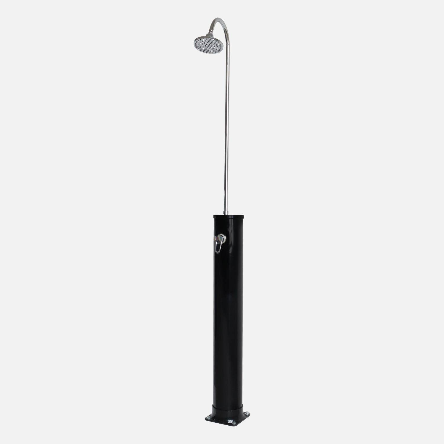 Outdoor solar shower, 20L tank, Fontana, Black, 19.5x19.5x214 cm Photo1