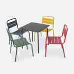 Ensemble table et chaises métal enfant - Anna - Multicolore, 4 places, table et chaises, 48x48cm Photo1