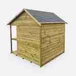 Maisonnette avec étalage en bois FSC de 2,6m², Hortensia - cabane pour enfants en pin autoclave Photo2
