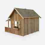 Maisonnette avec véranda en bois FSC de 7,3m², Lys - cabane pour enfants en pin autoclave Photo3