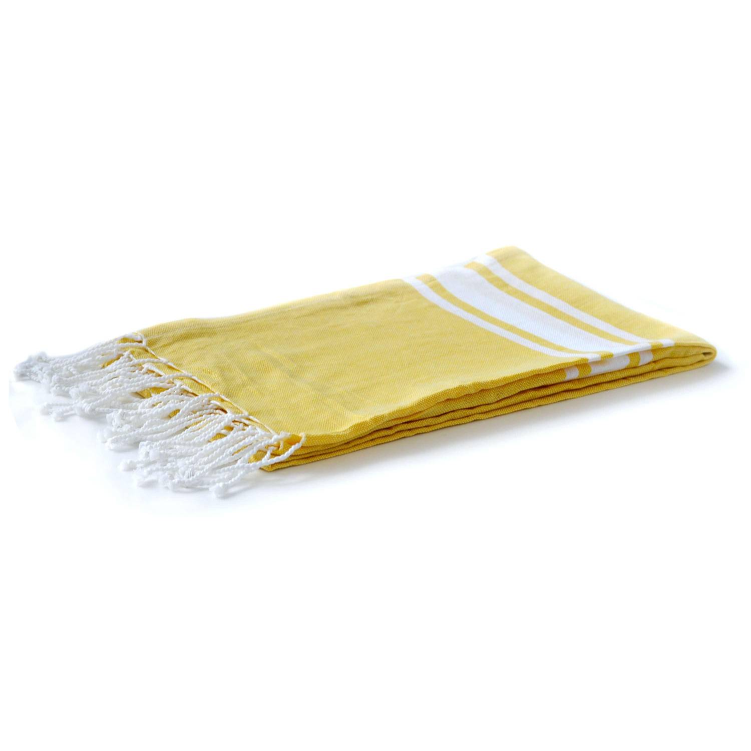 Fouta - 190x100cm - Gelb, Handtuch aus Tunesien, 100% Baumwolle, Plaid, Strandtuch Photo2
