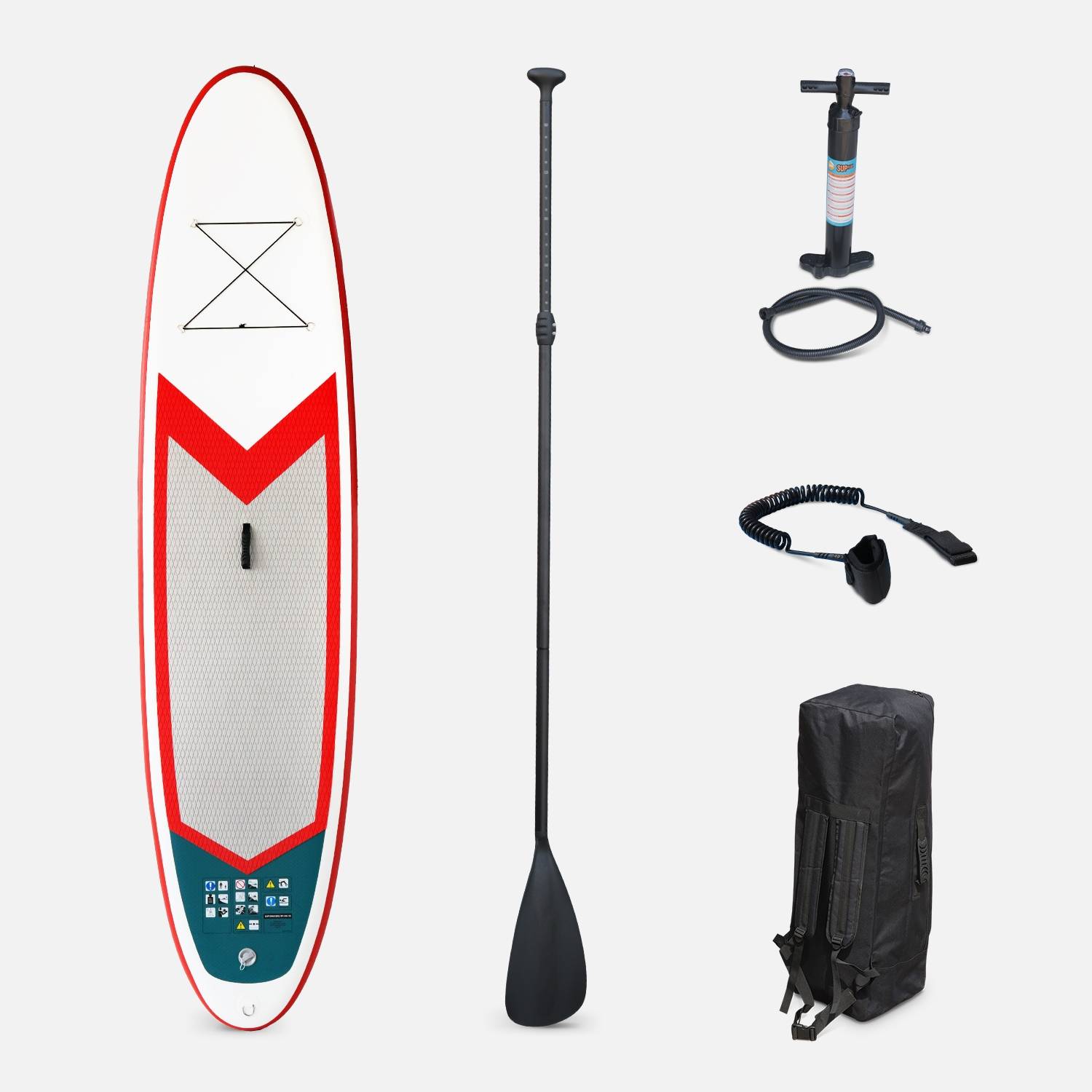 H2OSUP Tavola SUP Gonfiabile, Tavola Da Paddle Gonfiabile, Accessori  Durevoli Per Tavola Da Surf Antiscivolo Per Adulti 305×76×15 Cm -   - Offerte E Coupon: #BESLY!