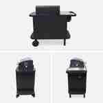 Houtskoolbarbecue - SNGONE 2.0 noir - barbecue met Bluetooth-verbinding, automatische ontsteking, deksel, bakplaat, USB LED-verlichting, gereedschaphouder, warmhoudrooster & asvanger Photo5
