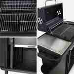 Houtskoolbarbecue - SNGONE 2.0 noir - barbecue met Bluetooth-verbinding, automatische ontsteking, deksel, bakplaat, USB LED-verlichting, gereedschaphouder, warmhoudrooster & asvanger Photo6