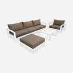 Cushion cover set for Mendoza sofa set - beige-brown polyester, complete set Photo1