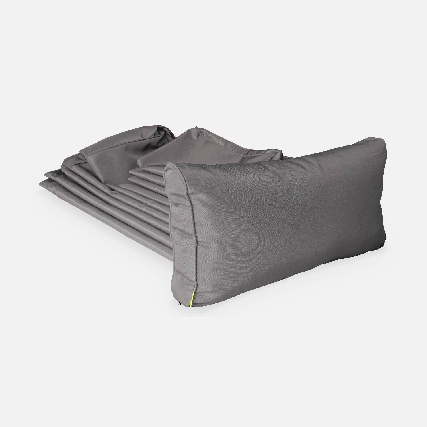 Conjunto de capas de almofada cinzentas para mobiliário de jardim Milano - conjunto completo | sweeek