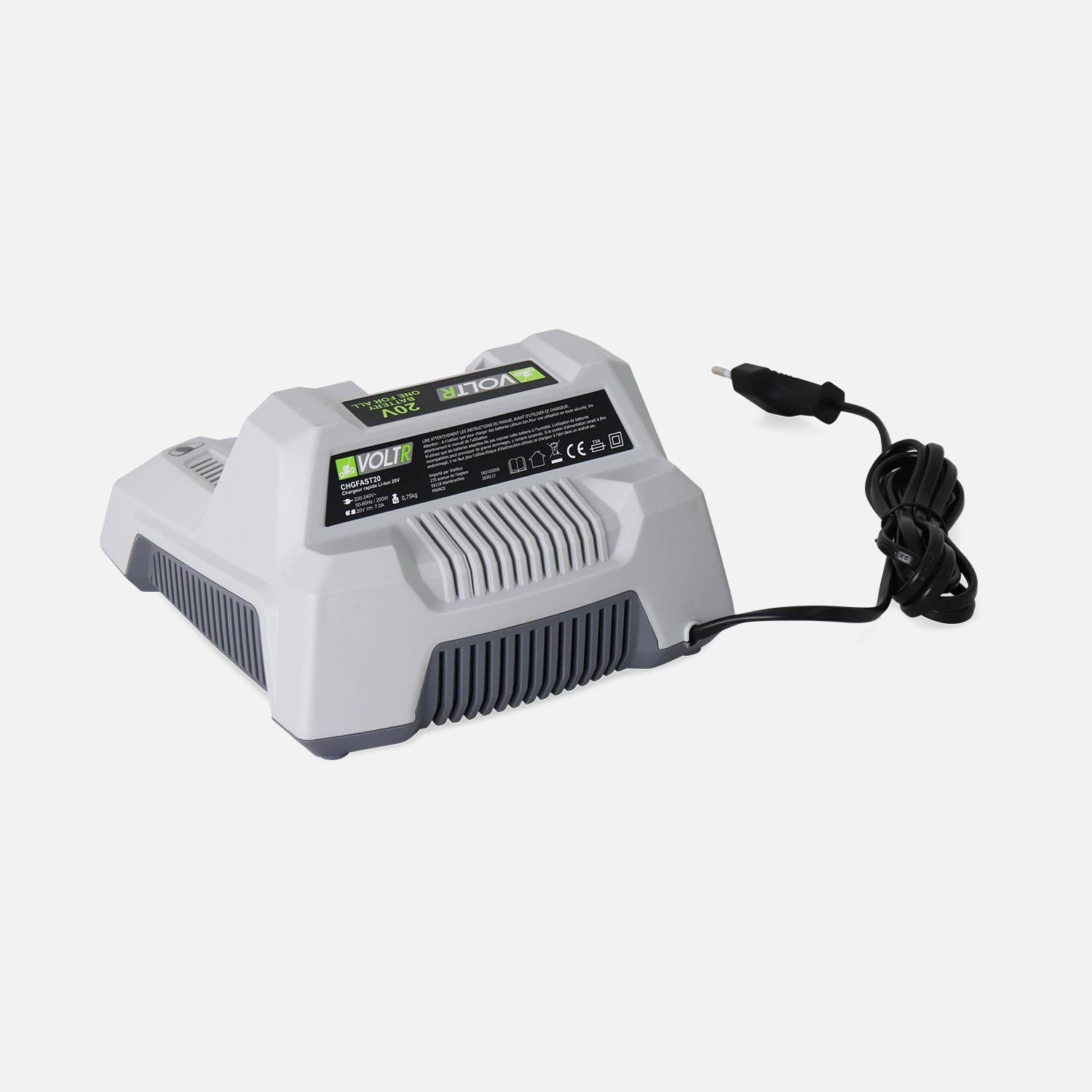 VOLTR 20V - Carregador ultrarrápido - Carregador de 1h para bateria de ferramentas sem fios VOLTR 20V, base com luz indicadora,sweeek,Photo2