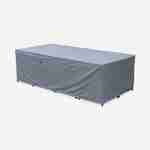 230x112cm dark grey dust cover - Rectangular, PA-coated polyester dust cover for the Vabo 12 garden tables Photo1