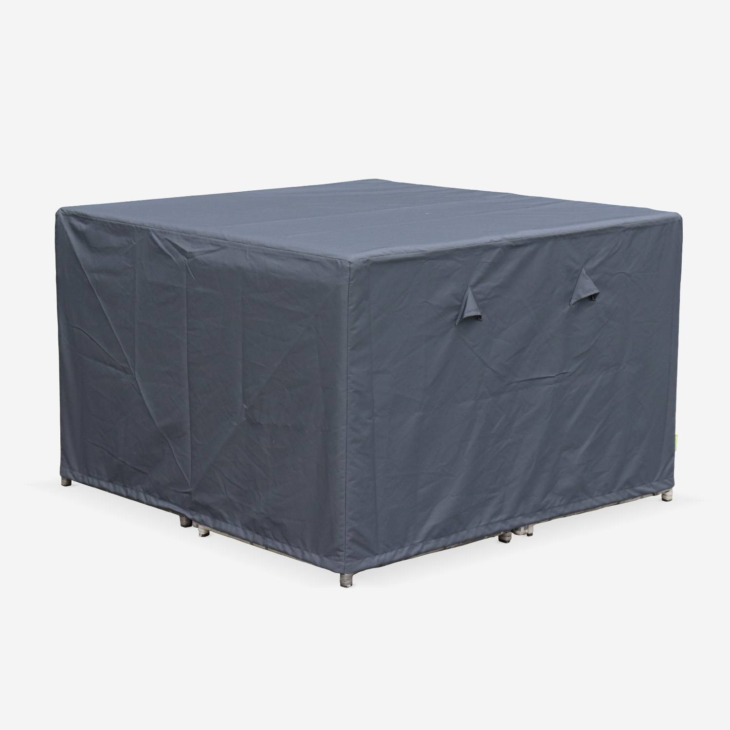 112x112cm dark grey dust cover - Square, PA-coated polyester dust cover for the Vabo 8 garden table Photo1