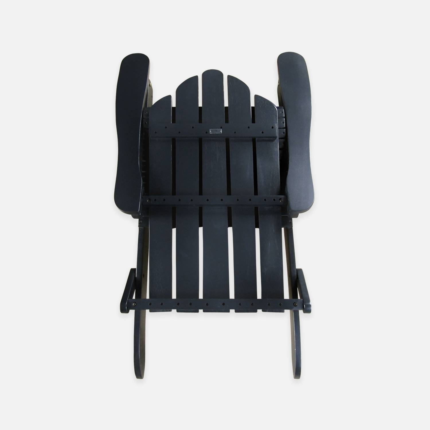 Foldable wooden retro garden armchair, black, W89 x D73.5 x H94cm Photo4