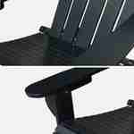 Foldable wooden retro garden armchair, black, W89 x D73.5 x H94cm Photo5