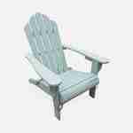 Adirondack Garden Armchair - Foldable, Wooden, Eucalyptus, Retro-style Relax Chair - Sage Green Photo3