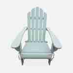 Adirondack Garden Armchair - Foldable, Wooden, Eucalyptus, Retro-style Relax Chair - Sage Green Photo4