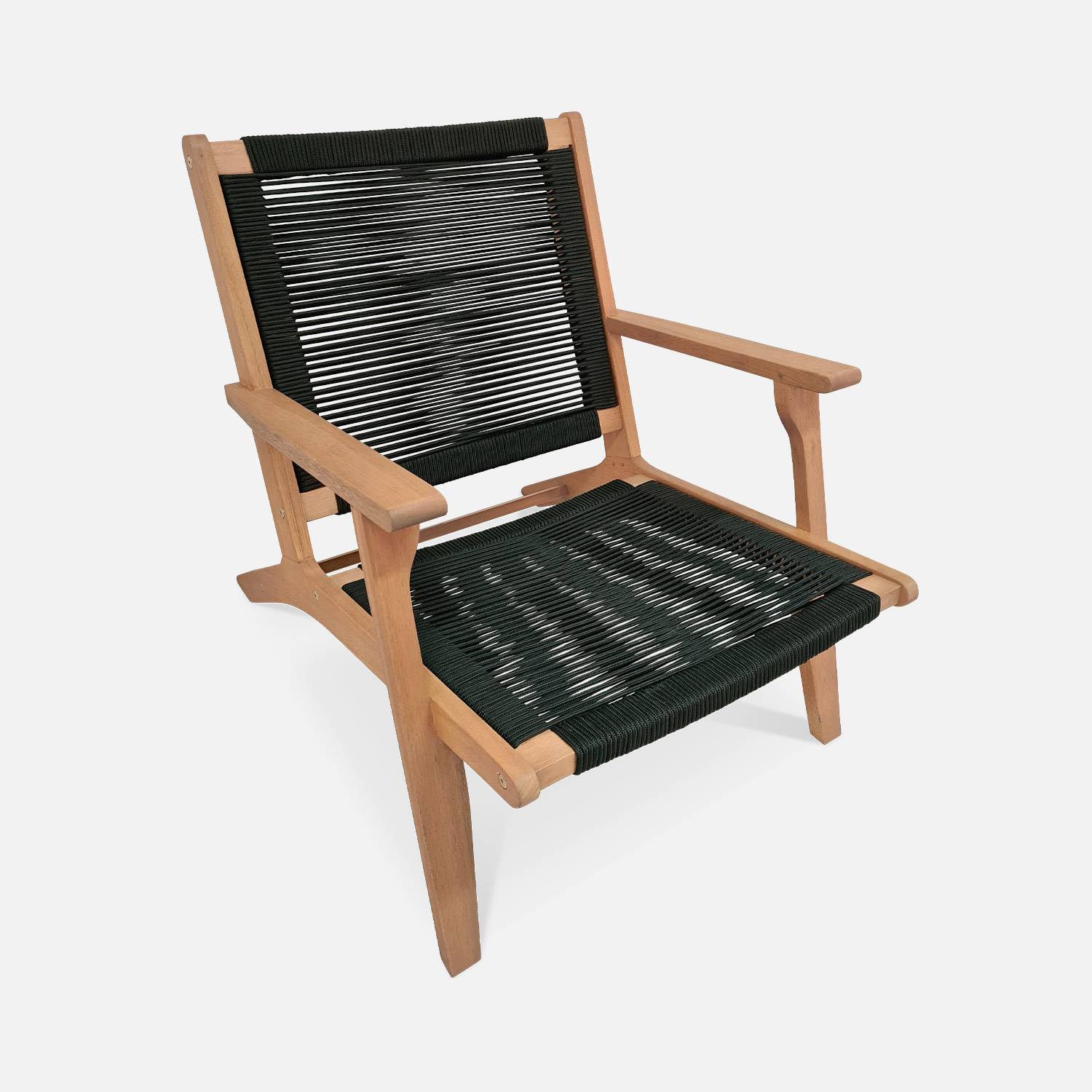 Relax stoel – CUZCO – FSC Eucalyptus , touw zwart, met voetenbank,sweeek,Photo5