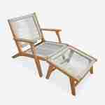 Relax stoel – CUZCO – FSC Eucalyptus , touw taupe, met voetenbank Photo4